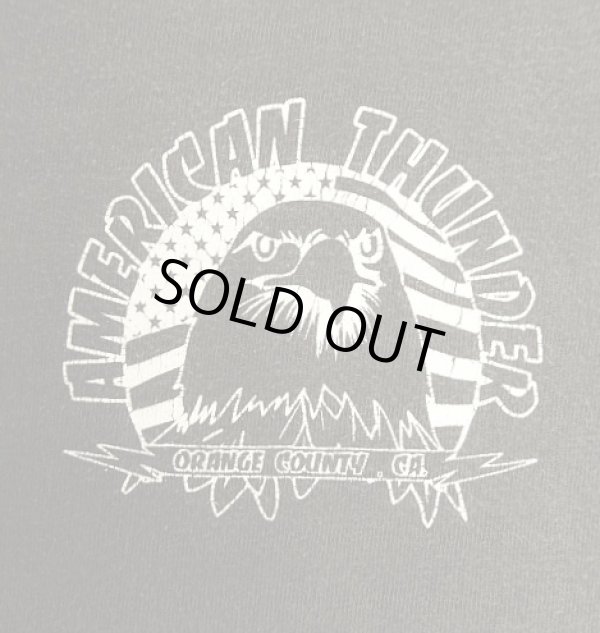 画像3: 90'S AMERICAN THUNDER 両袖＆両面プリント 長袖 Tシャツ ブラック (VINTAGE)