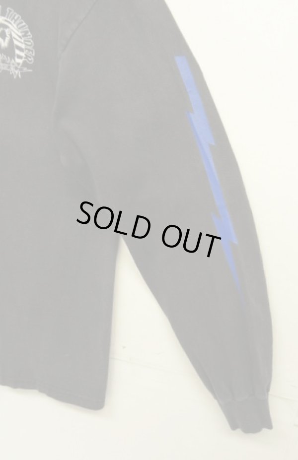 画像4: 90'S AMERICAN THUNDER 両袖＆両面プリント 長袖 Tシャツ ブラック (VINTAGE)