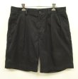 画像1: 90'S RALPH LAUREN "TYLER SHORT" ツープリーツ チノショーツ ブラック (VINTAGE)