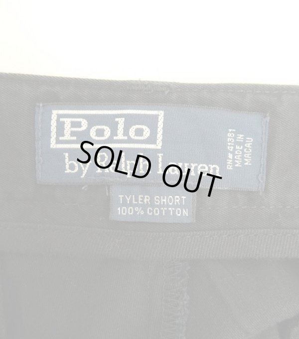 画像2: 90'S RALPH LAUREN "TYLER SHORT" ツープリーツ チノショーツ ブラック (VINTAGE)