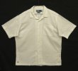 画像1: 90'S RALPH LAUREN "CALDWELL" コットン 裾ロゴ 半袖 オープンカラーシャツ ホワイト (VINTAGE)