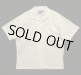 画像: 90'S RALPH LAUREN "CALDWELL" コットン 裾ロゴ 半袖 オープンカラーシャツ ホワイト (VINTAGE)