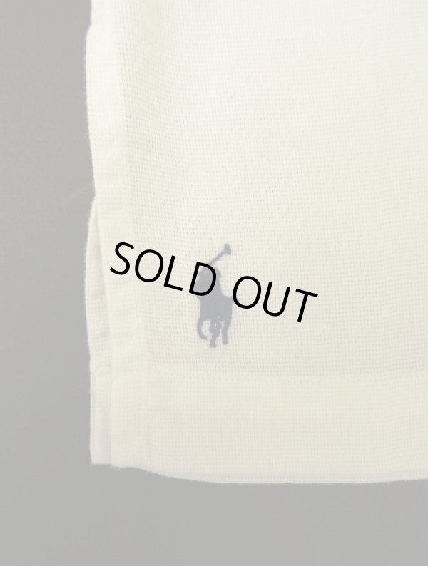 画像4: 90'S RALPH LAUREN "CALDWELL" コットン 裾ロゴ 半袖 オープンカラーシャツ ホワイト (VINTAGE)