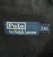 画像2: 90'S RALPH LAUREN シルク/リネン 裾ロゴ 半袖 オープンカラーシャツ ブラック (VINTAGE)