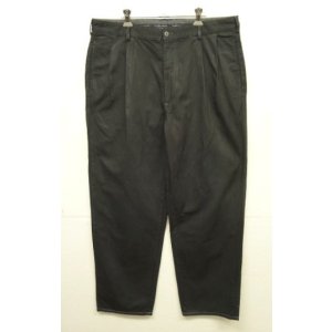 画像: 90'S RALPH LAUREN "HAMMOND PANT" ツープリーツ チノパンツ 後染めブラック (VINTAGE)