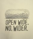 画像2: CHIPOTLE "OPEN WIDE.NO,WIDER" 両面プリント 半袖Tシャツ ホワイト (USED)