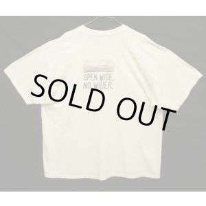 画像: CHIPOTLE "OPEN WIDE.NO,WIDER" 両面プリント 半袖Tシャツ ホワイト (USED)