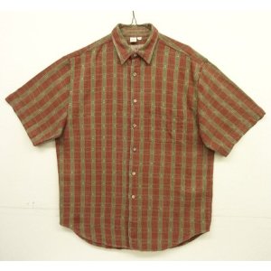 画像: 90'S THE TERRITORY AHEAD コットン 半袖シャツ チェック柄 (VINTAGE)