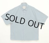 画像: 80'S BANANA REPUBLIC 旧タグ コットン 半袖 ボックスシャツ ブルー (VINTAGE)