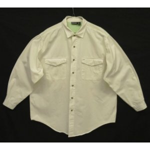 画像: 90'S PATAGONIA 旧タグ 三角フラップ 長袖 ワークシャツ ホワイト マカオ製 (VINTAGE)