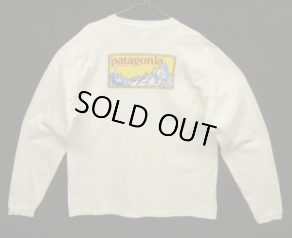画像1: 90'S PATAGONIA "BENEFICIAL T'S" バックプリント 長袖 Tシャツ ホワイト メキシコ製 (VINTAGE)