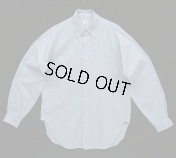 画像1: 60'S BROOKS BROTHERS "BROOKSWEAVE" 6ボタン オックスフォード BDシャツ ブルー USA製 (VINTAGE)