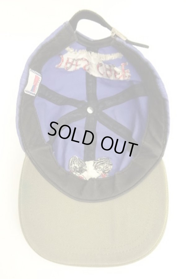 画像5: JAE'S CAFE 6パネル ツートンカラー ベースボールキャップ カーキ/ブルー USA製 (USED)