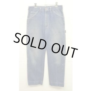 画像: 80'S DICKIES チビタグ デニム ペインターパンツ インディゴ 42TALONジップ W32L32 USA製 (VINTAGE)