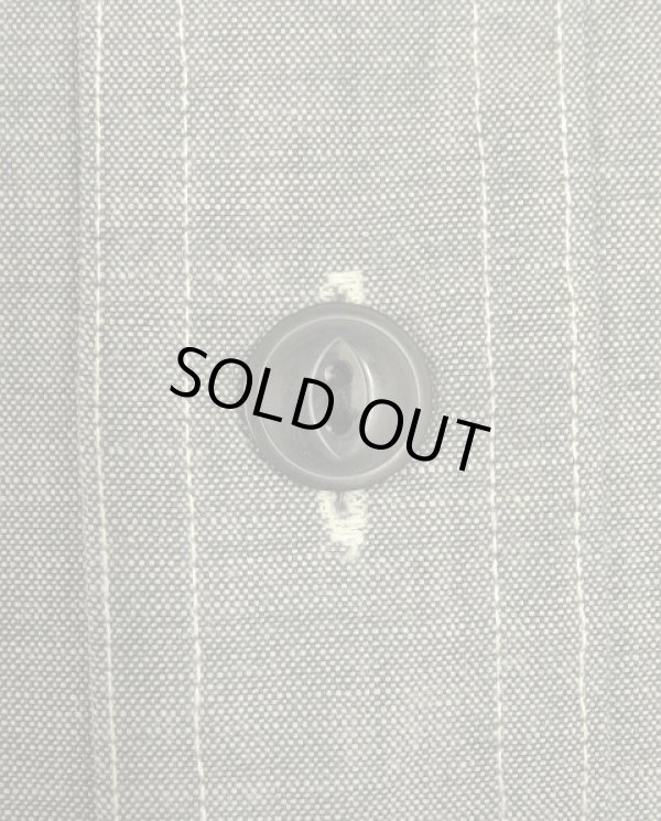 画像4: 90'S RALPH LAUREN "DONINGTON" シャンブレー チンスト＆マチ付き 長袖 ワークシャツ ブラック (VINTAGE)