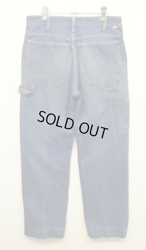 画像4: 80'S DICKIES チビタグ デニム ペインターパンツ インディゴ 42TALONジップ W32L32 USA製 (VINTAGE)
