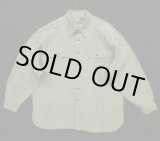 画像: 90'S RALPH LAUREN "DONINGTON" シャンブレー チンスト＆マチ付き 長袖 ワークシャツ ブラック (VINTAGE)