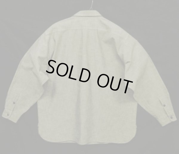 画像6: 90'S RALPH LAUREN "DONINGTON" シャンブレー チンスト＆マチ付き 長袖 ワークシャツ ブラック (VINTAGE)