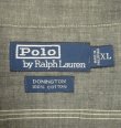 画像2: 90'S RALPH LAUREN "DONINGTON" シャンブレー チンスト＆マチ付き 長袖 ワークシャツ ブラック (VINTAGE)