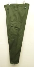 画像4: 70'S ベルギー軍 "左右非対称ポケット" プリーツ入り カーゴパンツ ミリタリーグリーン 5DE (VINTAGE)