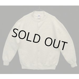 画像: 90'S RUSSELL ATHLETIC クルーネック スナップボタン スウェットカーディガン ヘザーグレー USA製 (VINTAGE)