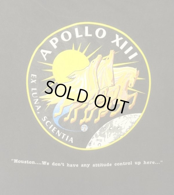 画像5: 90'S APOLLO 13 シングルステッチ 両面プリント 半袖 Tシャツ ブラック USA製 (VINTAGE)