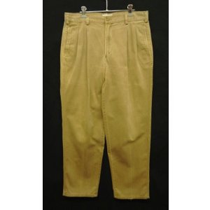 画像: 90'S LL Bean コットン ツープリーツ チノパンツ タン (VINTAGE)