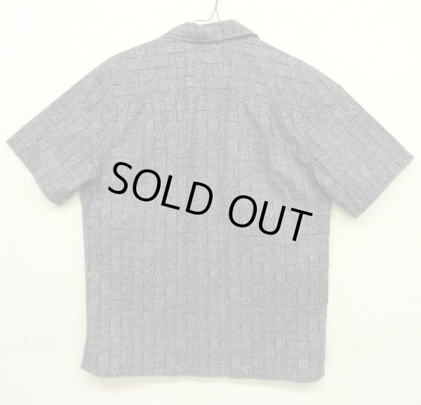 画像3: 00'S LL Bean コットン 半袖 オープンカラーシャツ 総柄 (VINTAGE)