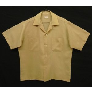 画像: 60'S TOWNCRAFT "PENN-PREST" 半袖 オープンカラーシャツ ベージュ (VINTAGE)