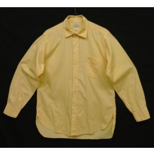 画像: 60'S TURNER FAGMAN 6ボタン マチ付き 長袖 ポプリンシャツ イエロー (VINTAGE)