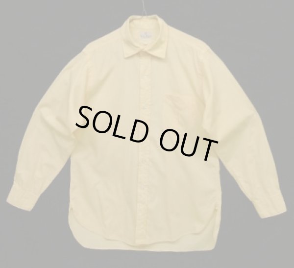 画像1: 60'S TURNER FAGMAN 6ボタン マチ付き 長袖 ポプリンシャツ イエロー (VINTAGE)