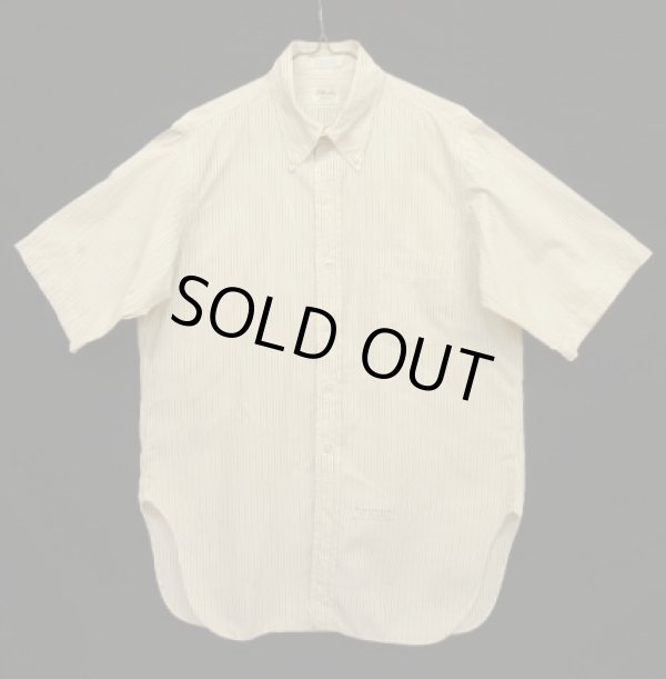 画像1: 60'S ALFRED'S 6ボタン ポプリン 半袖 BDシャツ ストライプ柄 (VINTAGE)