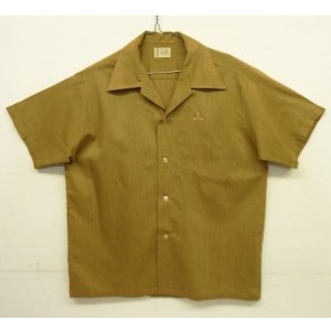 画像: 60'S TOWNCRAFT "PENN-PREST" 半袖 オープンカラーシャツ カーキ (VINTAGE)