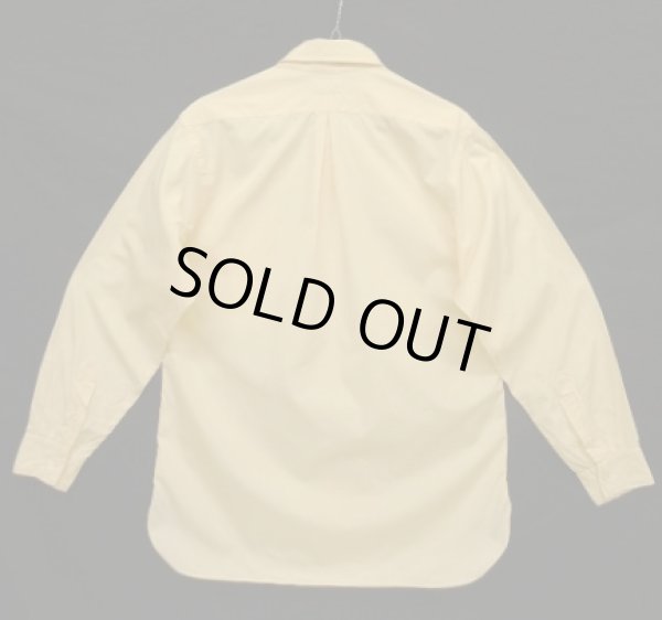 画像4: 60'S TURNER FAGMAN 6ボタン マチ付き 長袖 ポプリンシャツ イエロー (VINTAGE)