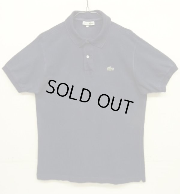 画像1: 70'S CHEMISE LACOSTE "T.I.M S.A.製" ポロシャツ ネイビー フランス製 (VINTAGE)
