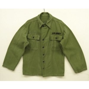 画像: 50'S アメリカ軍 US ARMY "1st MODEL" OG107 コットンサテン 13スターボタン ユーティリティシャツ (VINTAGE)