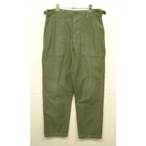 画像: 60'S アメリカ軍 US ARMY "OG107" 初期モデル コットンサテン 平ボタン ベイカーパンツ (VINTAGE)