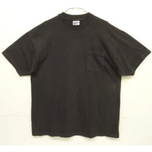 画像: 90'S STABLES II LOUNGE シングルステッチ バックプリント ポケット付き 半袖 Tシャツ ブラック (VINTAGE)