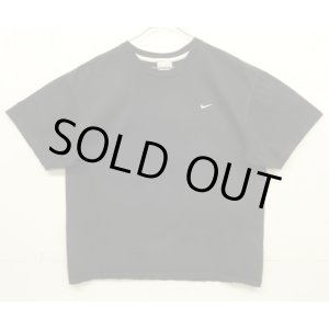 画像: 00'S NIKE 銀タグ SWOOSHロゴ刺繍 半袖 Tシャツ ブラック (VINTAGE)