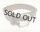 画像: 00'S EDDIE BAUER "SOLID BRASSバックル" レザーベルト ブラウン USA製 (VINTAGE)