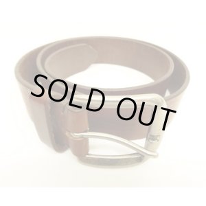 画像: 90'S GAP "SOLID BRASSバックル" レザーベルト ブラウン (VINTAGE)