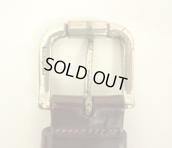 画像5: 00'S EDDIE BAUER "SOLID BRASSバックル" レザーベルト ブラウン USA製 (VINTAGE)