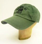 画像: 90'S RALPH LAUREN ロゴ刺繍 ベースボールキャップ フェードグリーン (VINTAGE)