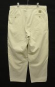 画像3: 90'S RALPH LAUREN "ボックスロゴ" ツープリーツ チノパンツ オフホワイト USA製 (VINTAGE)