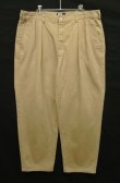 画像1: 90'S RALPH LAUREN ツープリーツ チノパンツ ライトブラウン USA製 (VINTAGE)