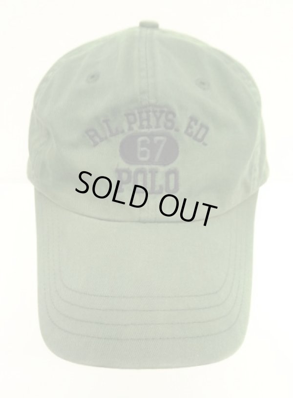 画像2: 90'S RALPH LAUREN ロゴ刺繍 ベースボールキャップ フェードグリーン (VINTAGE)