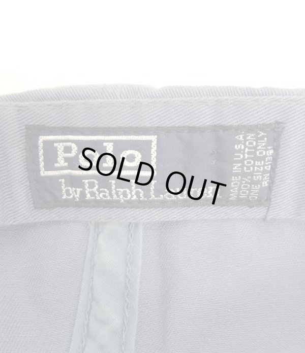 画像6: 90'S RALPH LAUREN ロゴ刺繍 ベースボールキャップ ブルー USA製 (VINTAGE)