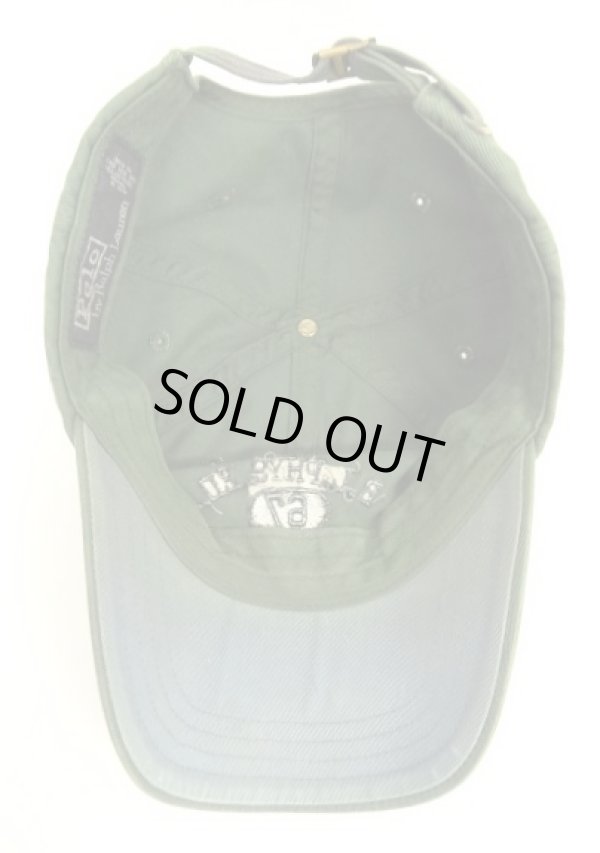 画像5: 90'S RALPH LAUREN ロゴ刺繍 ベースボールキャップ フェードグリーン (VINTAGE)