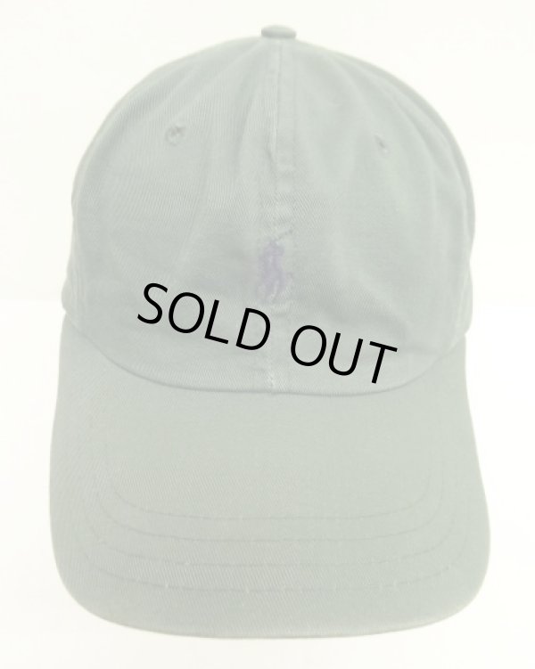 画像2: 90'S RALPH LAUREN "POLO SPORT" ロゴ刺繍 ベースボールキャップ グリーン USA製 (VINTAGE)