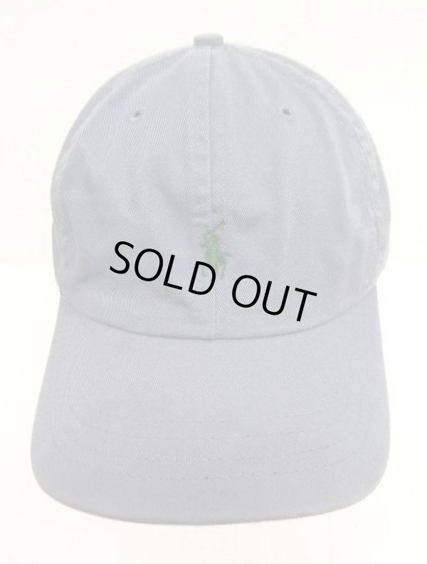 画像2: 90'S RALPH LAUREN ロゴ刺繍 ベースボールキャップ ブルー USA製 (VINTAGE)